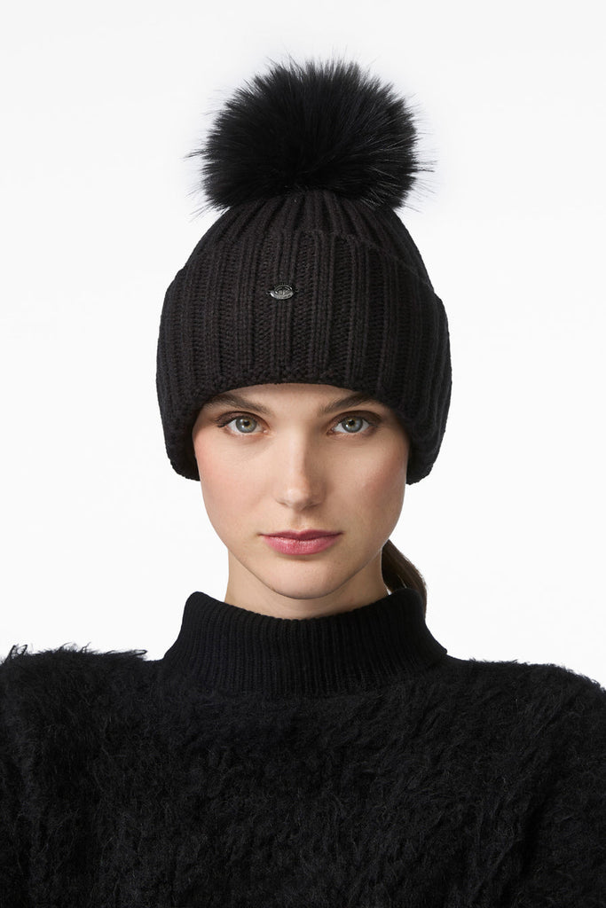 From the brand GoldBergh Women's UNA Beanie in Black - abigail fashion
