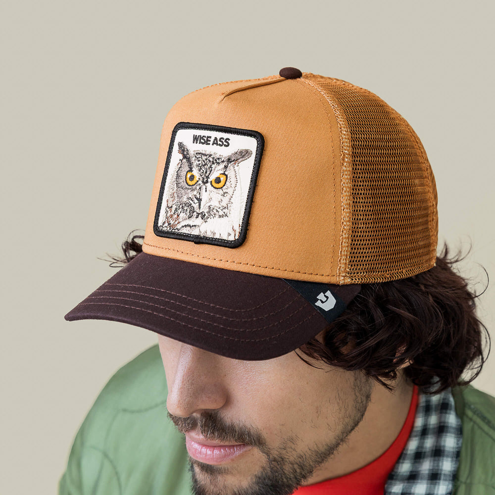 From the brand Goorin Bros Men's Ass Trucker Cap in Htgd Heat / Groundwise - abigail fashion