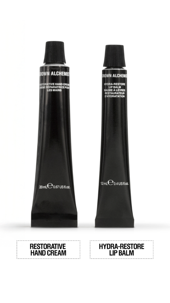 From the brand Grown Alchemist Unisex Lip + Hand Essentials Holiday Kit in Lip Balm - 12ml + Hand Cream - 20ml - abigail fashion
