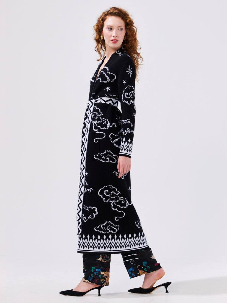 Hayley Menzies Lucky Clouds Cotton Jacquard Duster Lucky Clouds Black Bach&Co