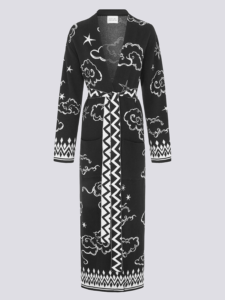 Hayley Menzies Lucky Clouds Cotton Jacquard Duster Lucky Clouds Black Bach&Co