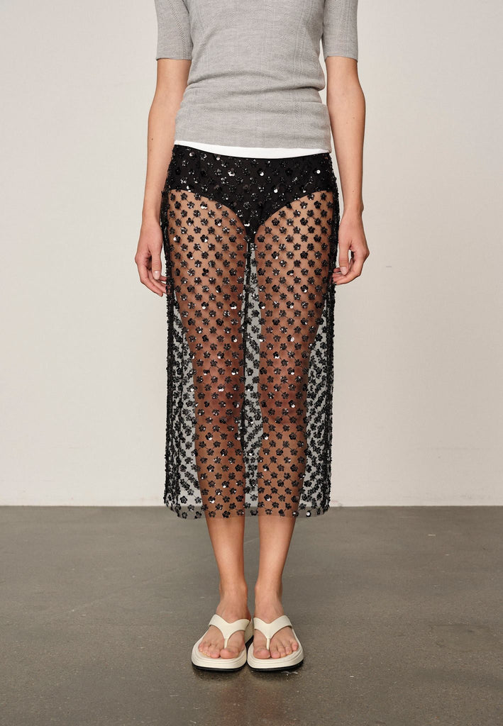 From the brand Herskind Women's Angel Skirt in Black - abigail fashion