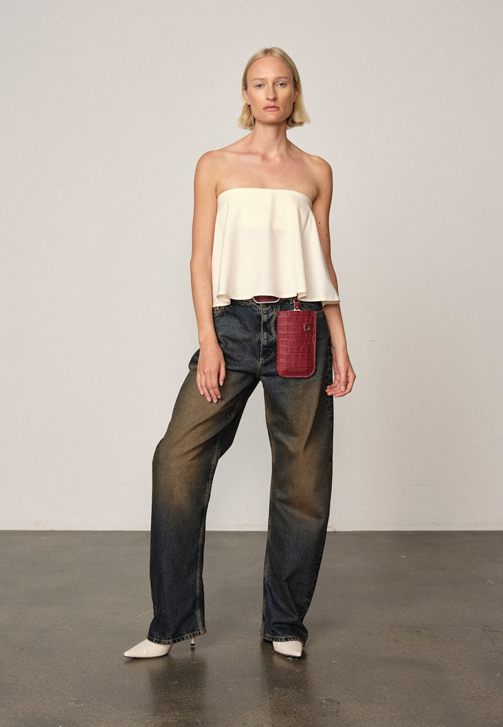 From the brand Herskind Women's Opal Top in Off White - abigail fashion