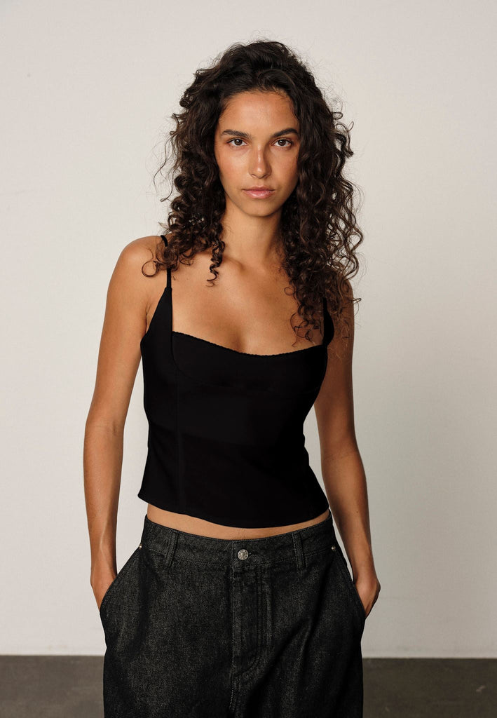 From the brand Herskind Women's Toma Top in Black - abigail fashion