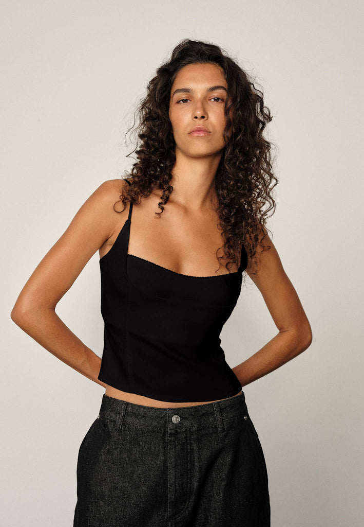 From the brand Herskind Women's Toma Top in Black - abigail fashion