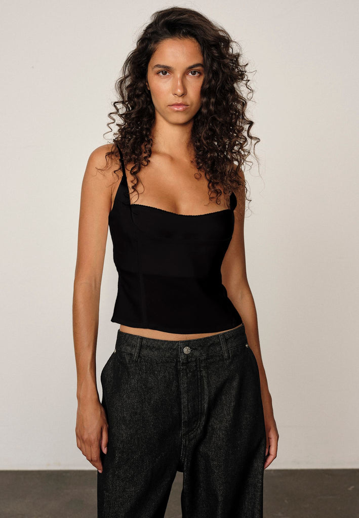 From the brand Herskind Women's Toma Top in Black - abigail fashion