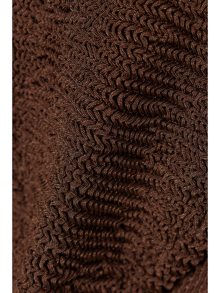 Hunza G Jamie Bikini Metallic Crinkle Metallic Chocolate Metallic Chocolate abigail fashion