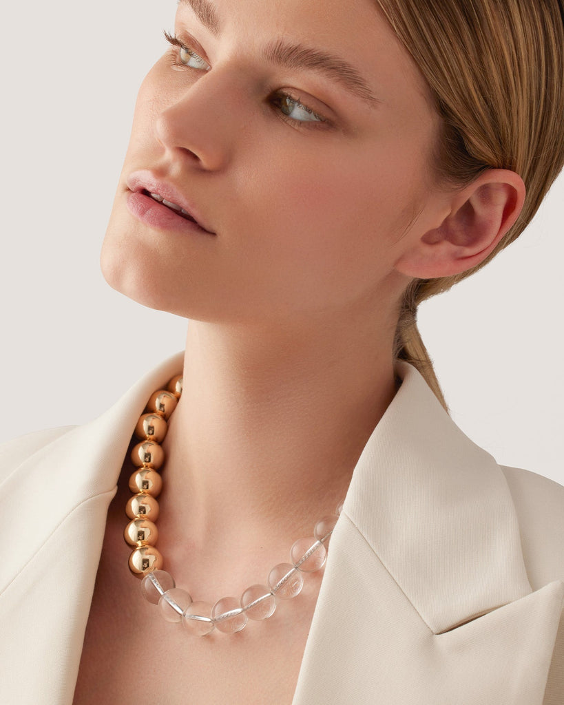 Jenny Bird Lyra Necklace Gold/Clear abigail_fashion