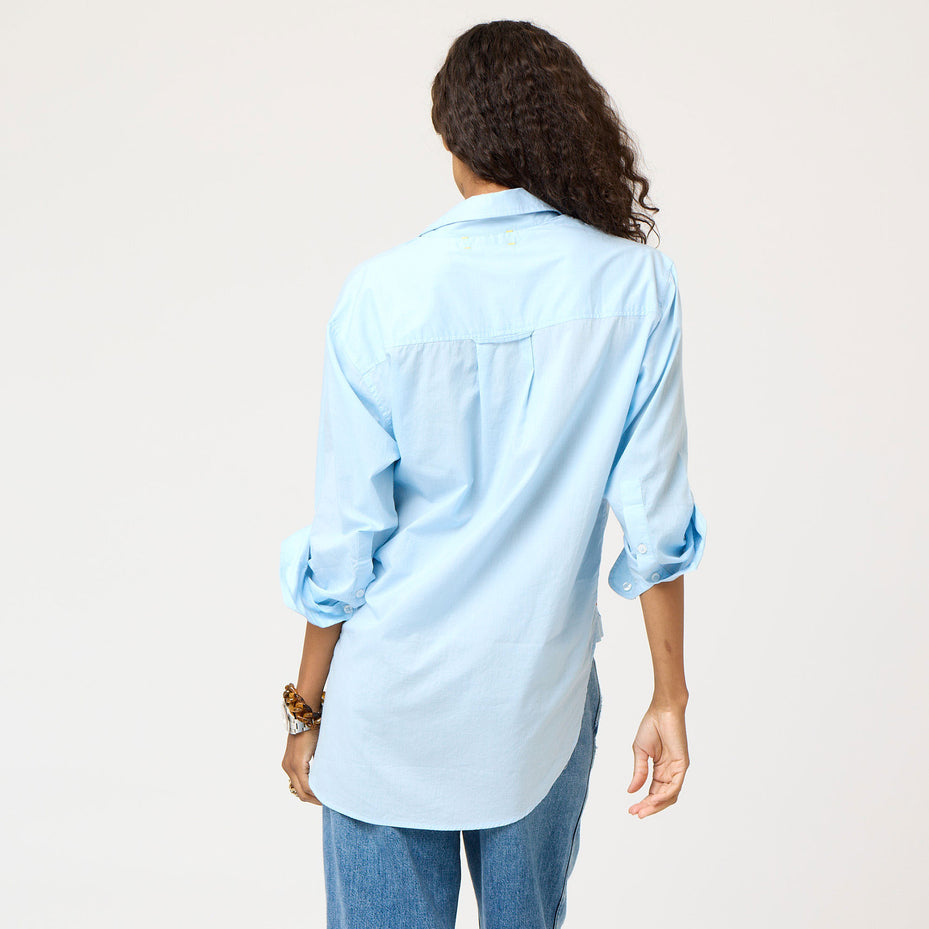Kerri Rosenthal Jack Shirt Mid Blue abigail fashion
