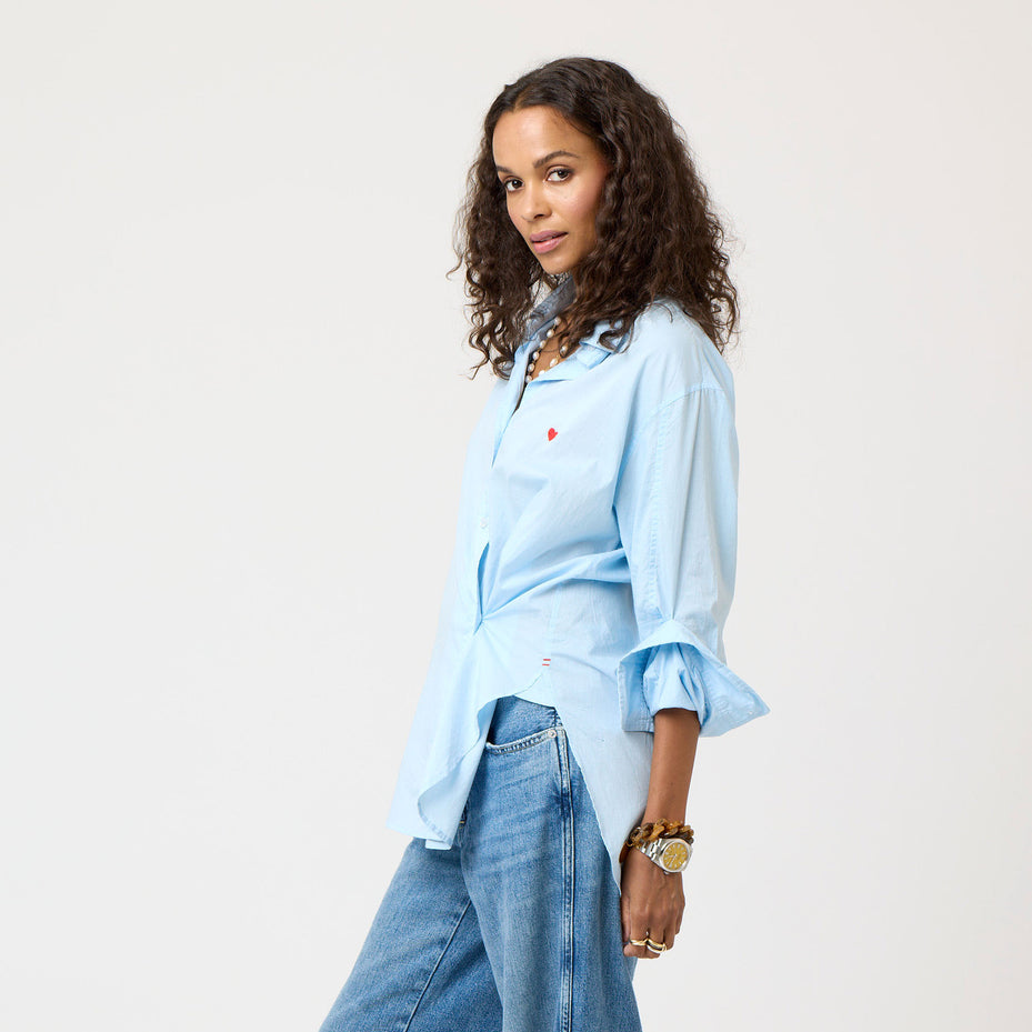 Kerri Rosenthal Jack Shirt Mid Blue abigail fashion