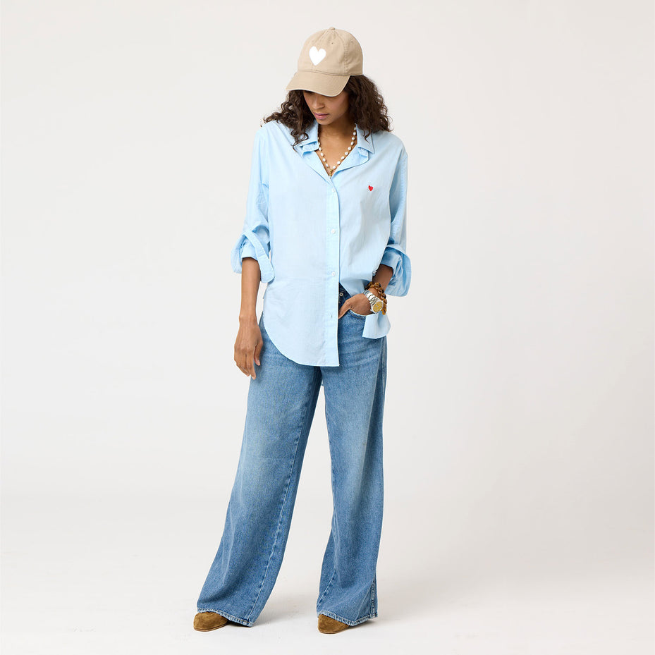 Kerri Rosenthal Jack Shirt Mid Blue abigail fashion