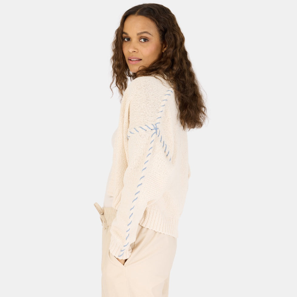 Kerri Rosenthal Sienna Cardigan Natural abigail fashion