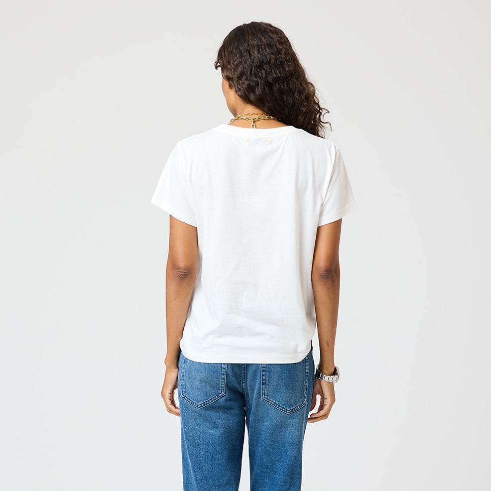 Kerri Rosenthal Suke Love Lines Tee White abigail fashion