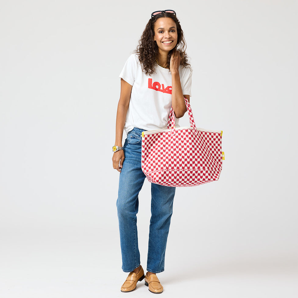 Kerri Rosenthal Suke Love Lines Tee White abigail fashion