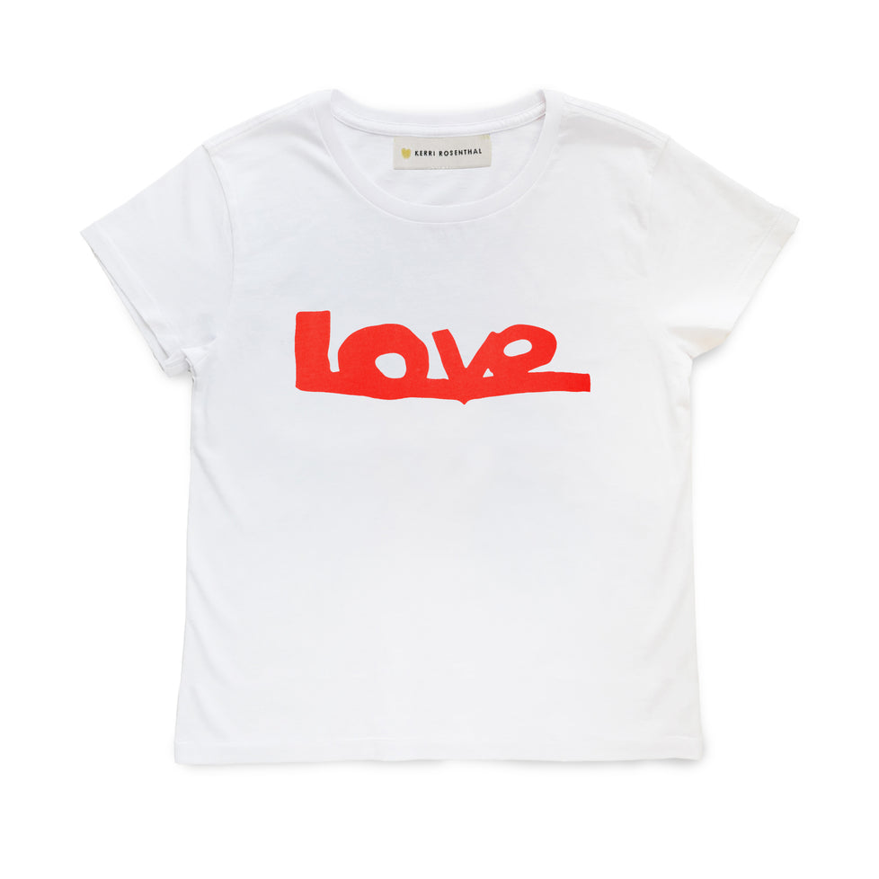 Kerri Rosenthal Suke Love Lines Tee White abigail fashion