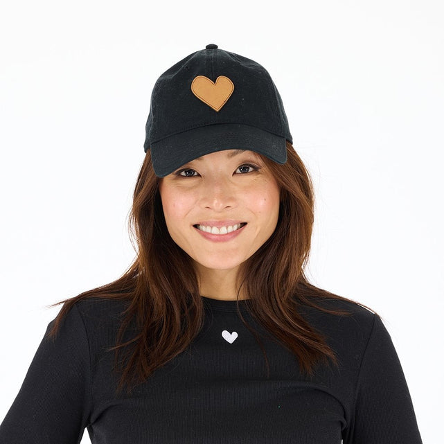 From the brand Kerri Rosenthal Women's Kr Imperfect Heart Hat in Black/Brown - abigail fashion