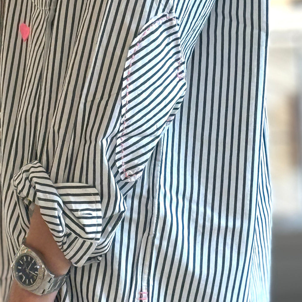 Kerri Rosenthal Women's Mia Shirt Stripe Blue/White - abigail fashion