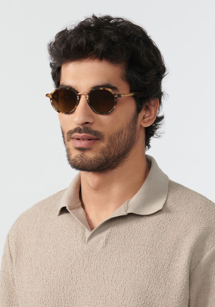 Krewe Dakota Iberia + Haze 18K Polarizedl Sunglasses Iberia + Haze 18K Polarized abigail fashion