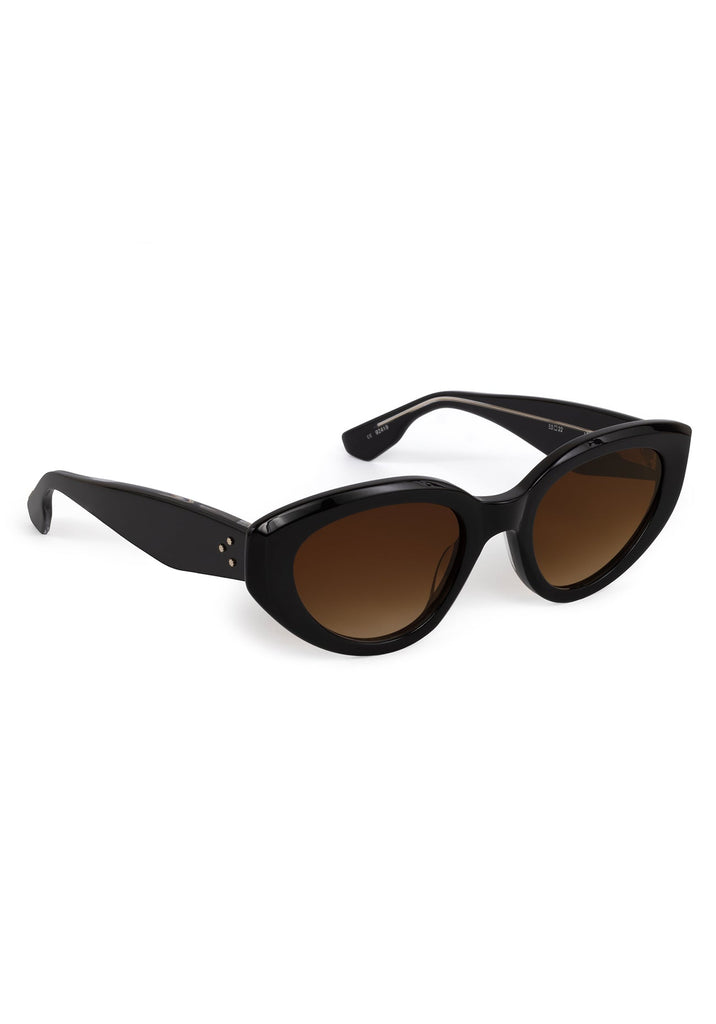 Krewe Irene Black + Black and Crystal Sunglasses Black + Black and Crystal abigail fashion