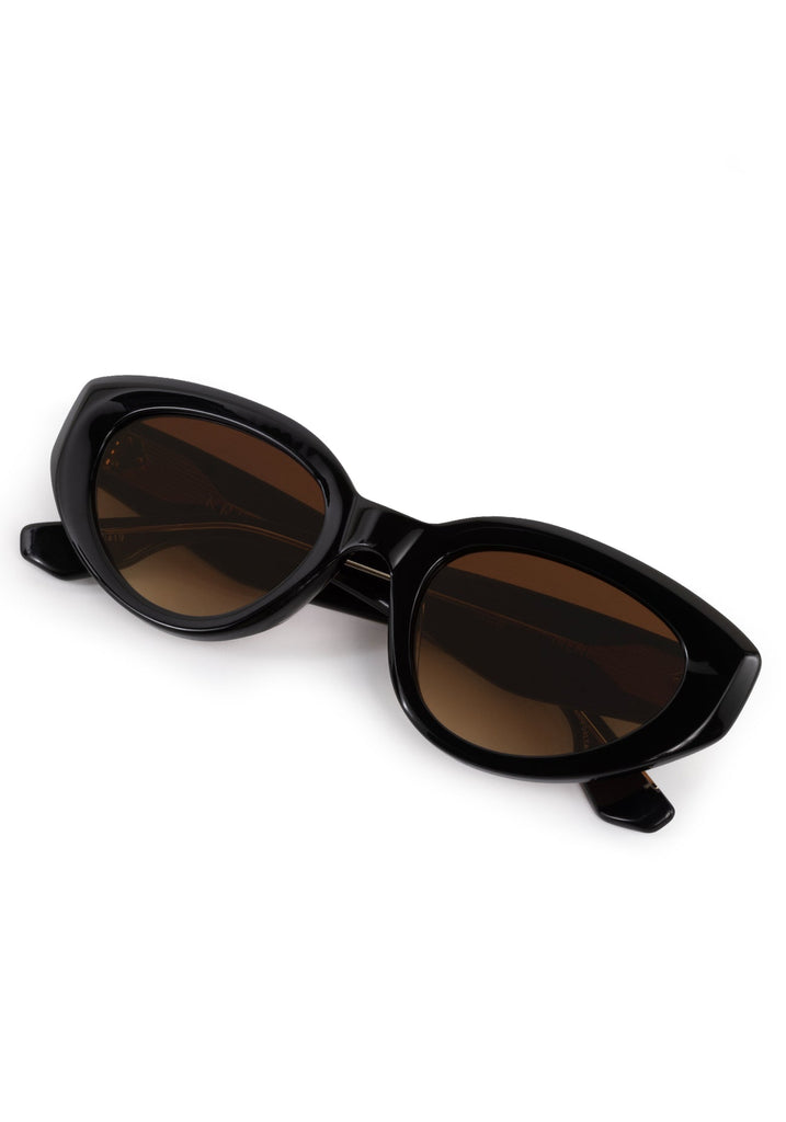 Krewe Irene Black + Black and Crystal Sunglasses Black + Black and Crystal abigail fashion