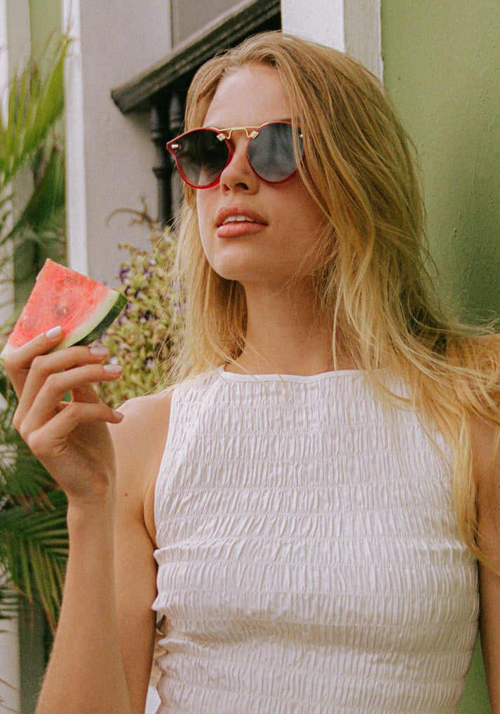 Krewe Unisex Stl Nylon Sunglasses | Cherry 18K  - abigail fashion