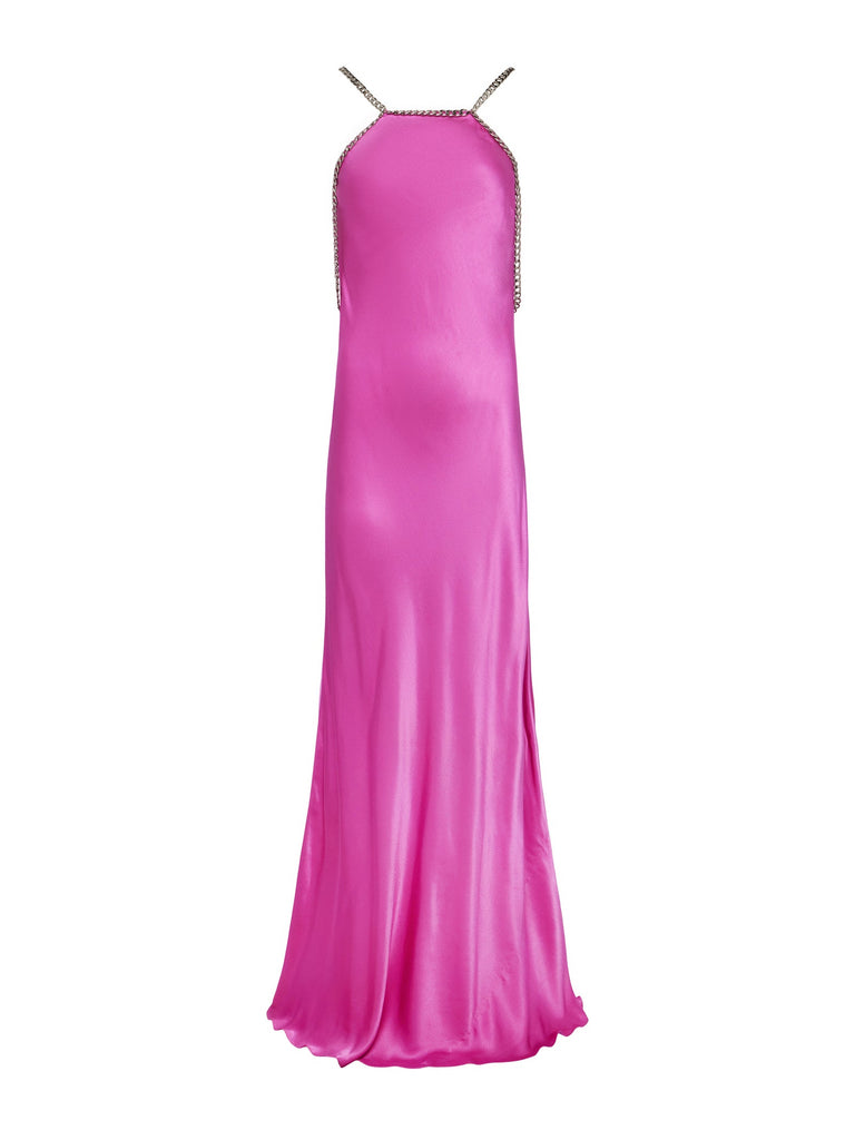 L'agence Majesty Dress With Chain Magenta Pink abigail_fashion
