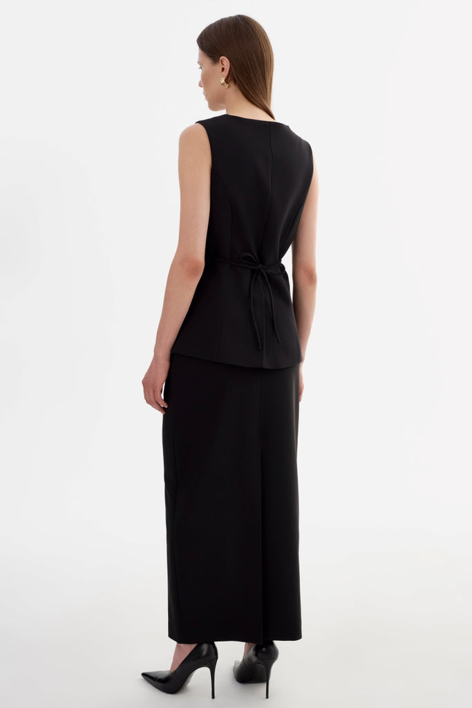 From the brand LaMarque Women's Belle Hourglass Vest in Black - abigail fashion