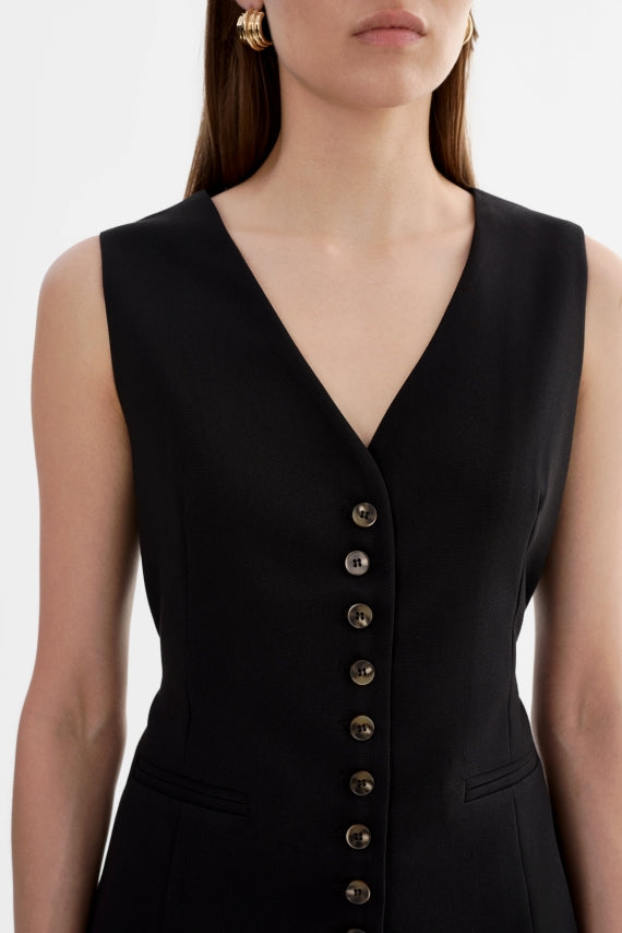 From the brand LaMarque Women's Belle Hourglass Vest in Black - abigail fashion