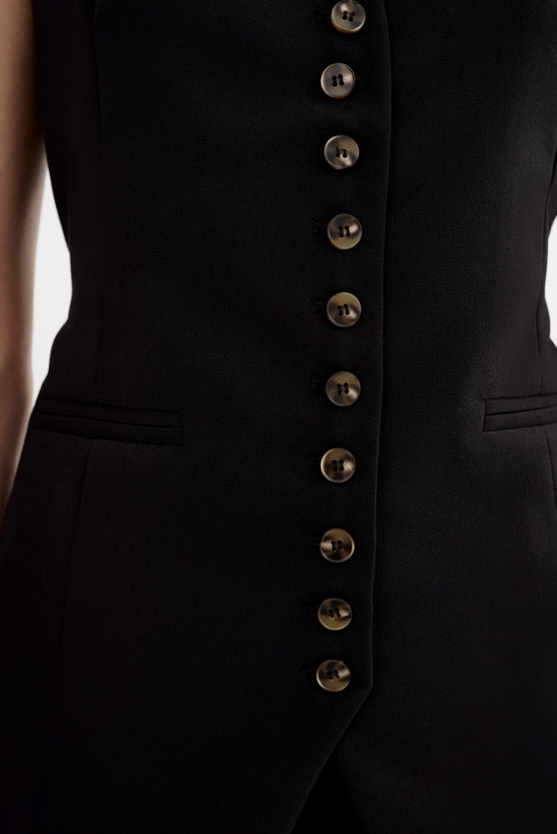 From the brand LaMarque Women's Belle Hourglass Vest in Black - abigail fashion