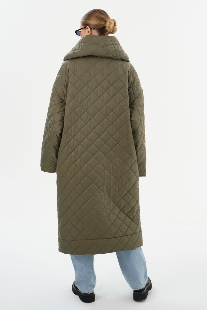 From the brand LaMarque Women's Hendrika Quilted Coat in Sage - abigail fashion