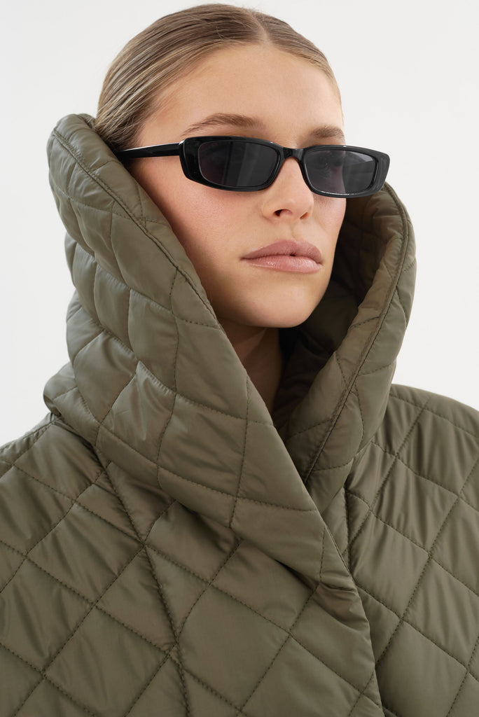 From the brand LaMarque Women's Hendrika Quilted Coat in Sage - abigail fashion