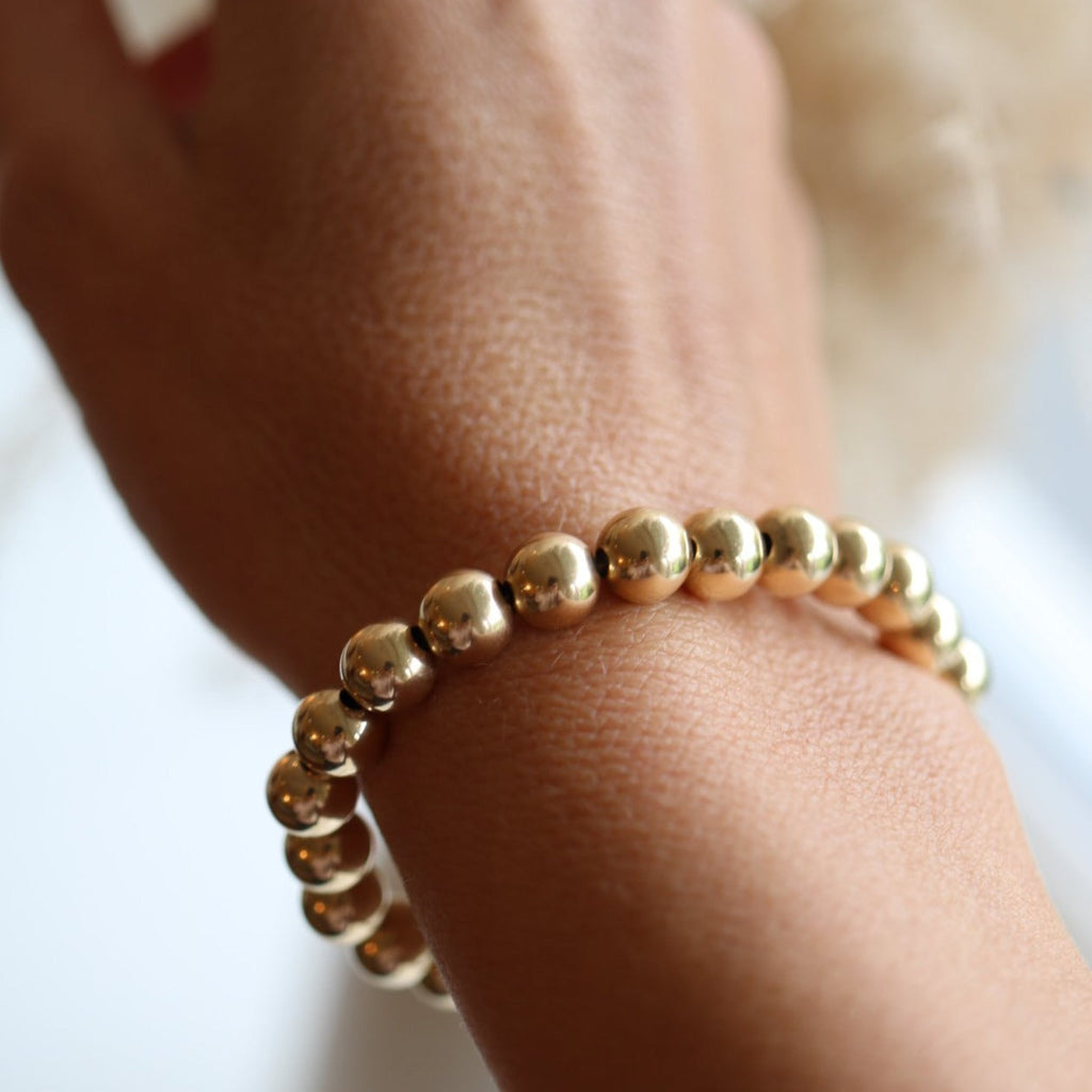 From the brand Lolo Jewellery Women's Ball Bracelets - 8MM in Gold Filled - abigail fashion