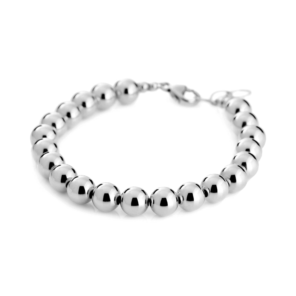 From the brand Lolo Jewellery Women's Ball Bracelets - 8MM in Silver - abigail fashion