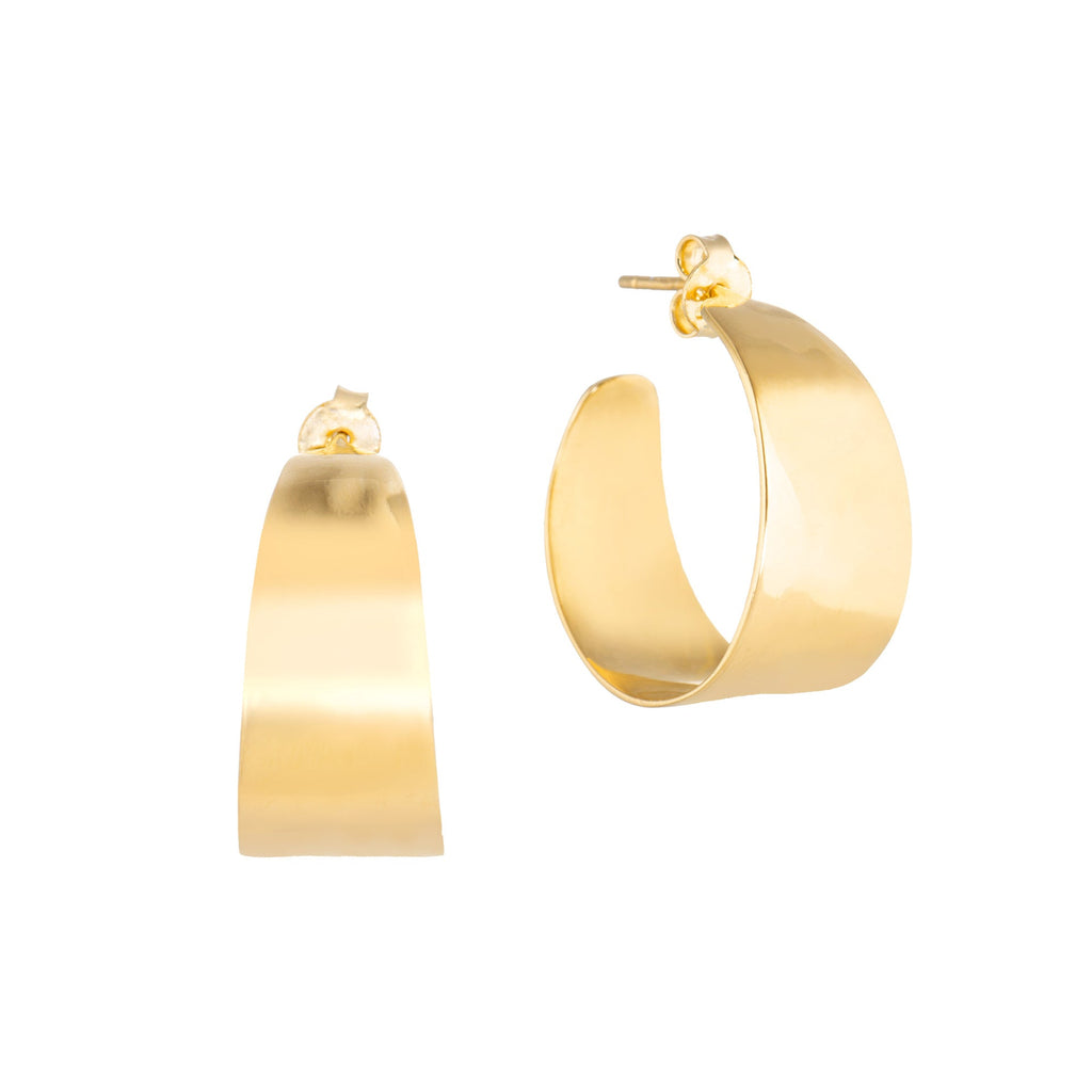 From the brand Lolo Jewellery Women's Gypsy Hoops Earring in Gold - abigail fashion