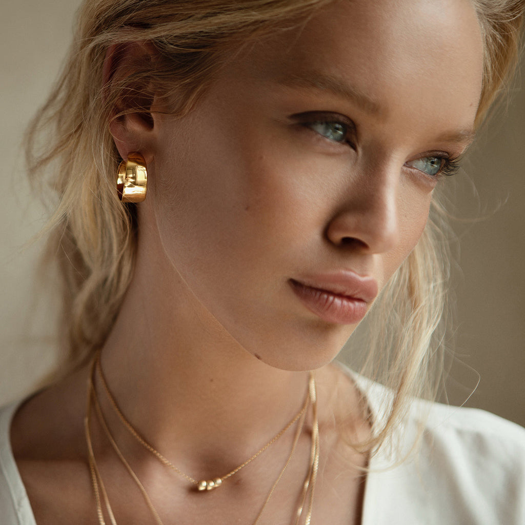 From the brand Lolo Jewellery Women's Gypsy Hoops Earring in Gold - abigail fashion