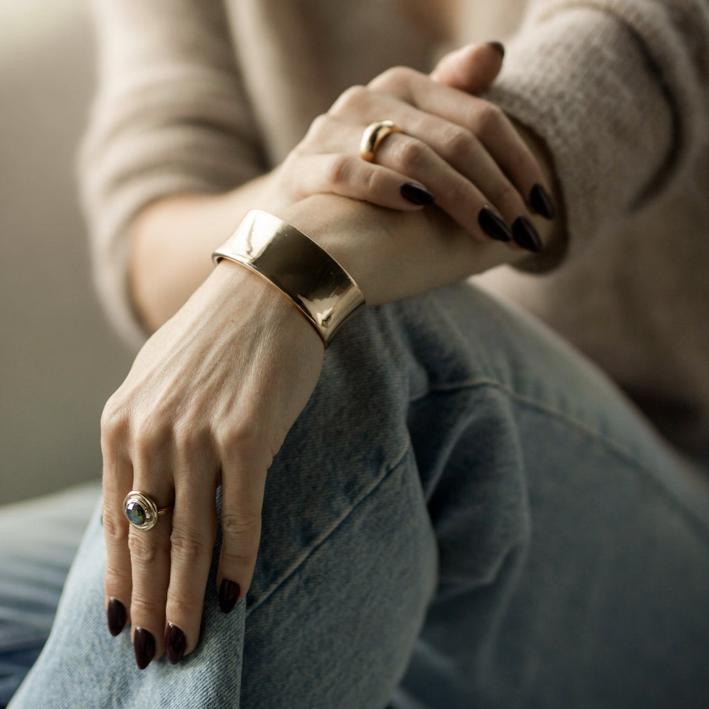 From the brand Lolo Jewellery Women's Lolo Cuff in Gold Plated On Brass - abigail fashion