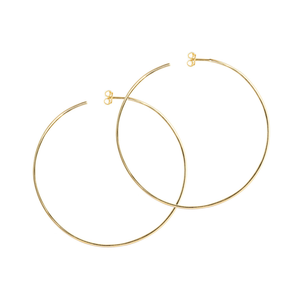 From the brand Lolo Jewellery Women's Lolo Hoops Earring in Gold Vermeil - abigail fashion