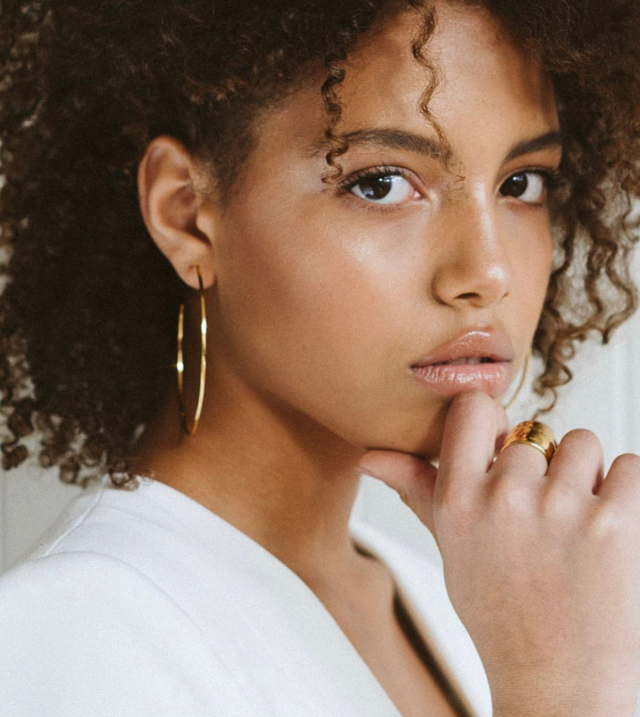 From the brand Lolo Jewellery Women's Lolo Hoops Earring in Gold Vermeil - abigail fashion