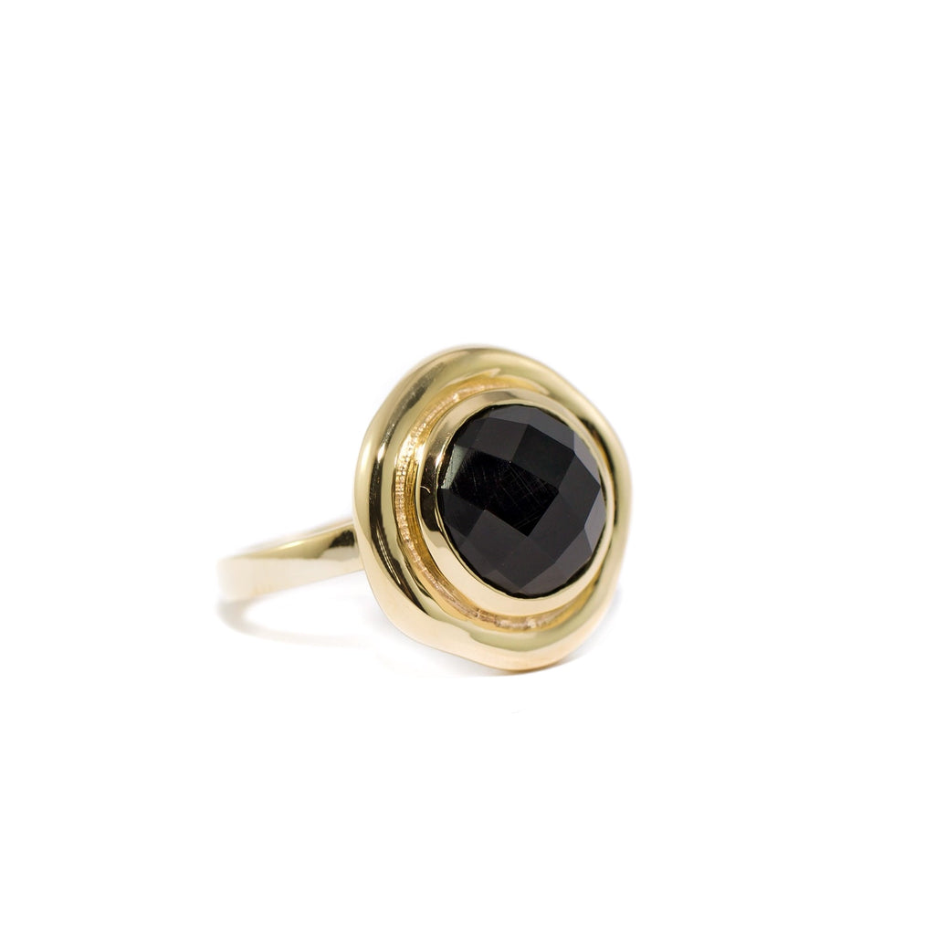 From the brand Lolo Jewellery Women's Petra Ring in Black Onyx - abigail fashion