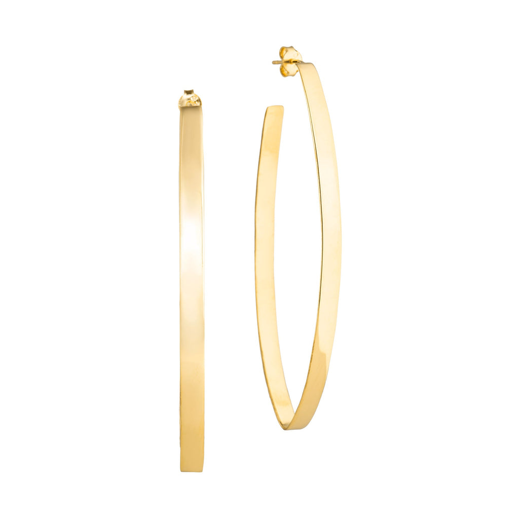 From the brand Lolo Jewellery Women's Skinny Dip Hoops Earring in Gold Vermeil - abigail fashion