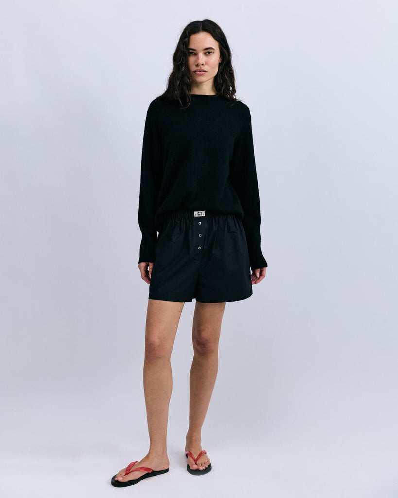 Love Stories Women's James Boxershort-Style Shorts Black - abigail fashion