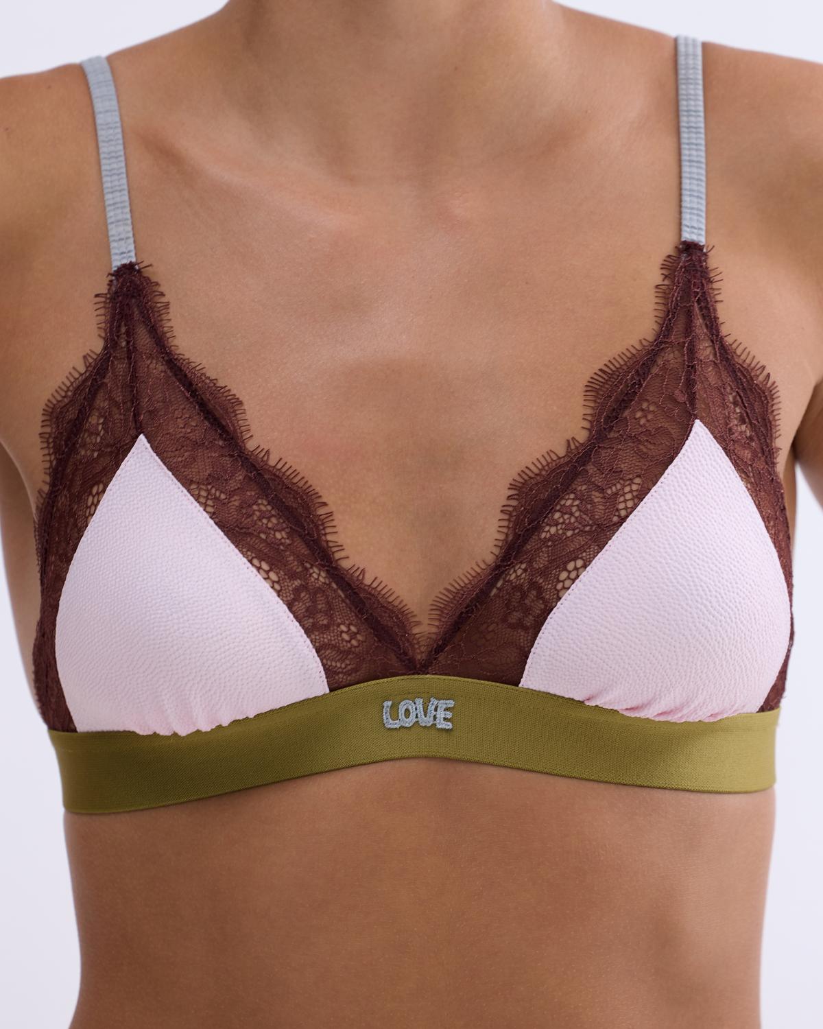 ♡lovely♡ Love Lace Delicate Triangle Bralette – ABIGAIL Lifestyle