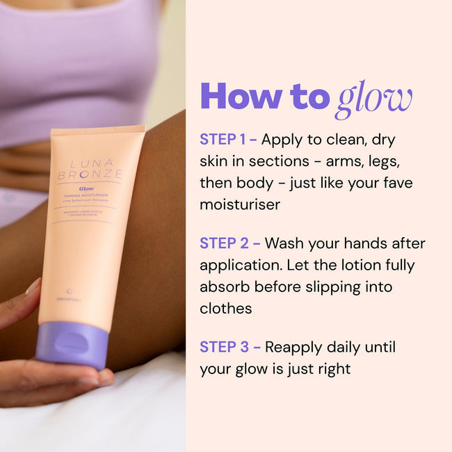 From the brand Luna Bronze Unisex Glow Gradual Tanning Moisturiser in 200ml - abigail fashion