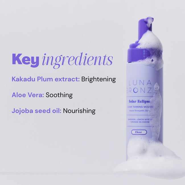 From the brand Luna Bronze Unisex Solar Eclipse Clear Tanning Mousse in 200ml - abigail fashion