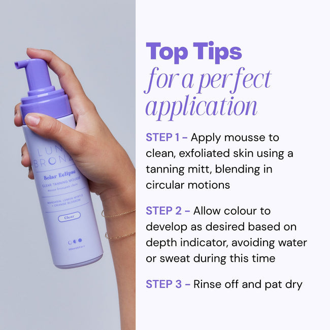 From the brand Luna Bronze Unisex Solar Eclipse Clear Tanning Mousse in 200ml - abigail fashion