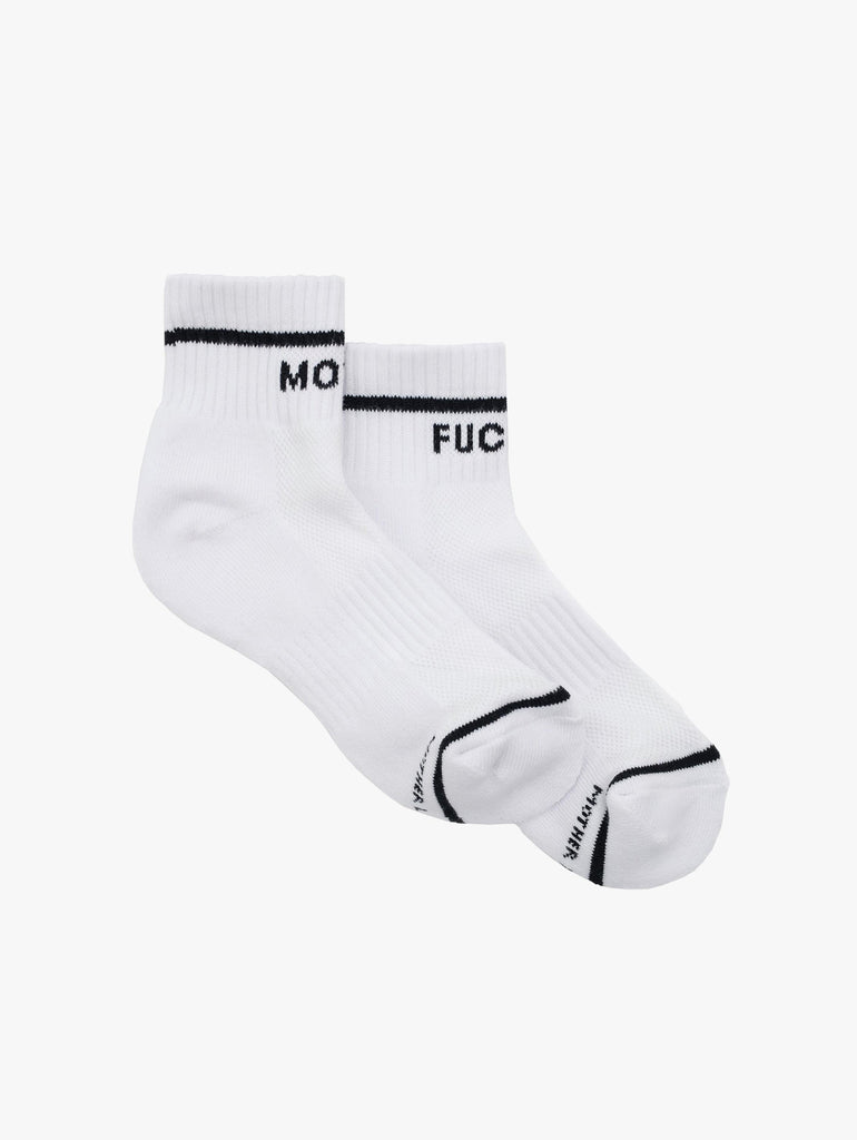 MOTHER Baby Steps Ankle Socks MWB-White/Black abigail fashion
