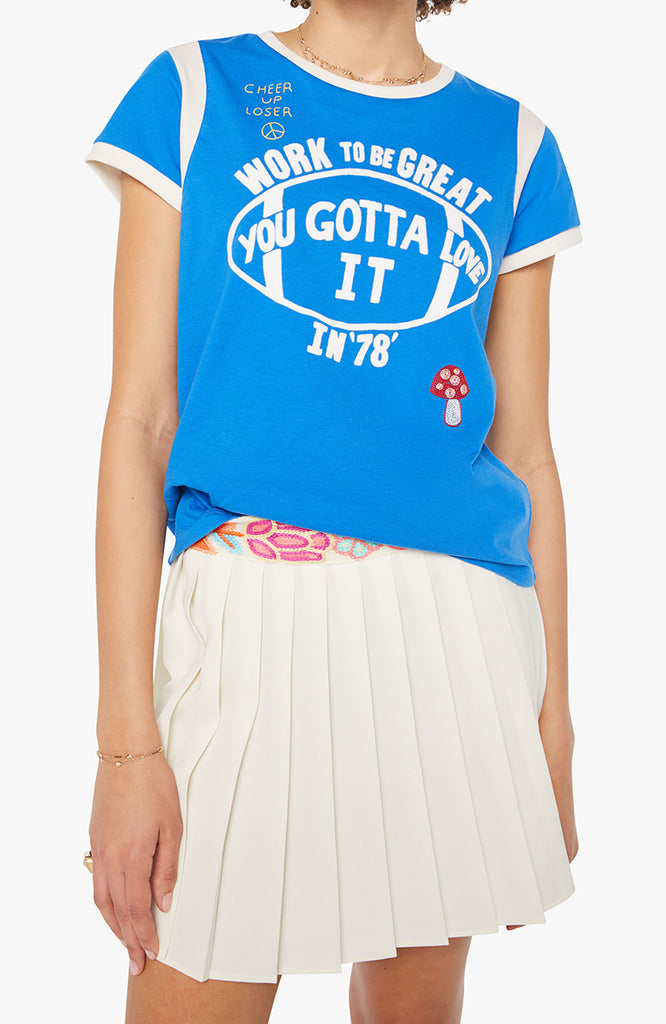 MOTHER The Boxy Goodie Inset Crewneck Tee You Got To Love It abigail fashion