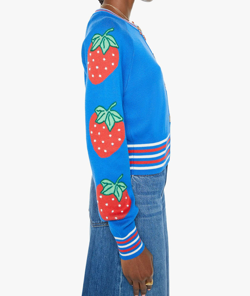 MOTHER The Crop Rib Cardigan Tutti Frutti abigail fashion