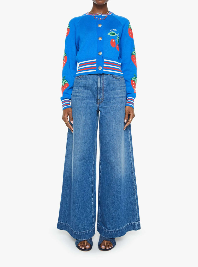 MOTHER The Crop Rib Cardigan Tutti Frutti abigail fashion