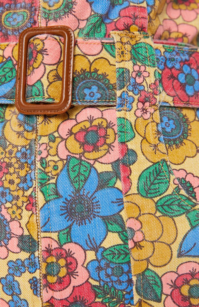 MOTHER The Hustler Roller Jumpsuit Heel Track And Flower Fields abigail fashion